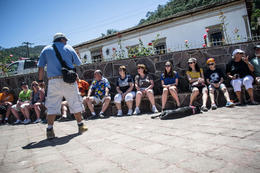 Photo of San Sebastian Tour from Puerto Vallarta Tour Guide explaining the city's history - April 2013