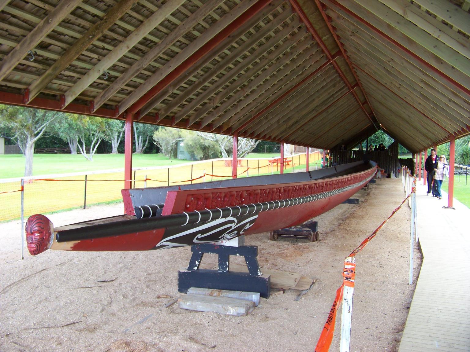 A Maori Canoe