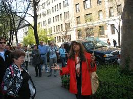 Photo of Harlem Sunday-Morning Gospel Tour Lady in Red - Shiela, the fantastic Harlem Tour Guide - a bit Whoopie Goldberg - brilliant., Beverley P - April 2010