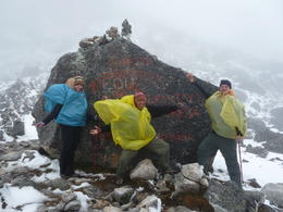 Photo of Photo op at the top of the pass with our awesome guide Photo op at the top of the pass with our awesome guide, Trina Tron - July 2013