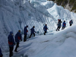 Photo of Small-Group Franz Josef Glacier Walk Wearing crampons to make climbing on the ice easier - February 2013
