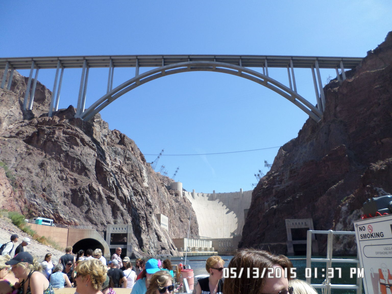 The Hoover dam and bridge.....