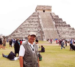 Photo of Gerardo in front of the temple Gerardo in front of the temple, Mexico Expert: Gerardo - July 2011