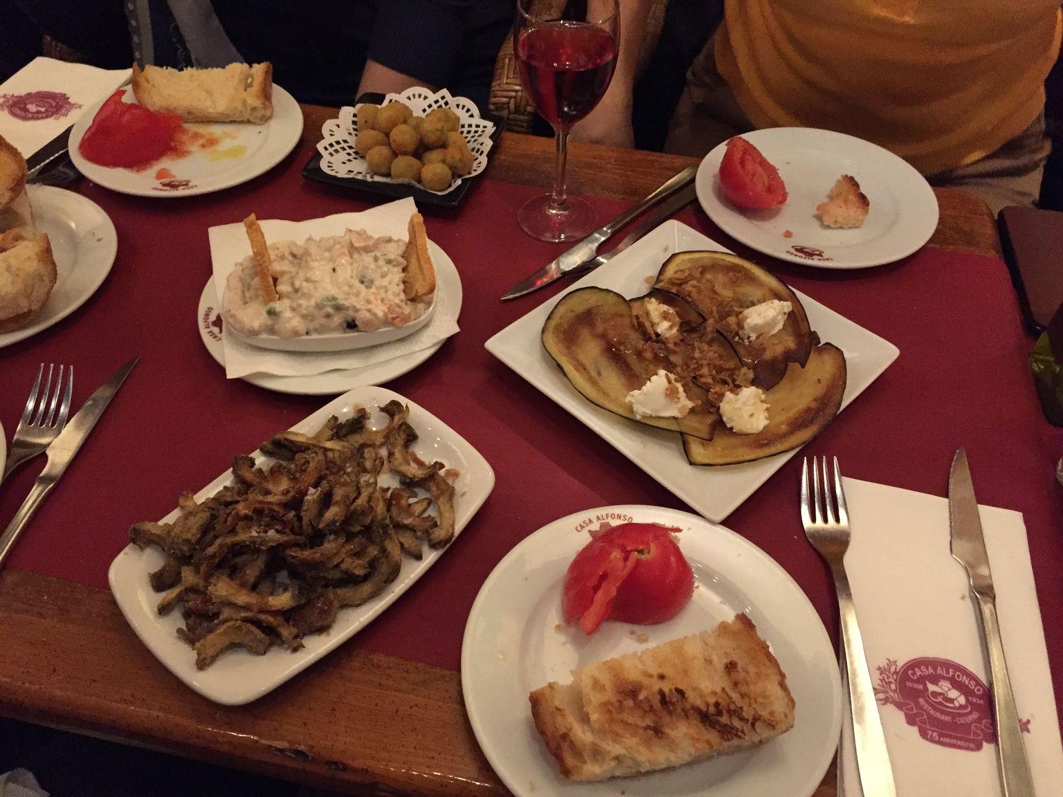 Selection of dishes