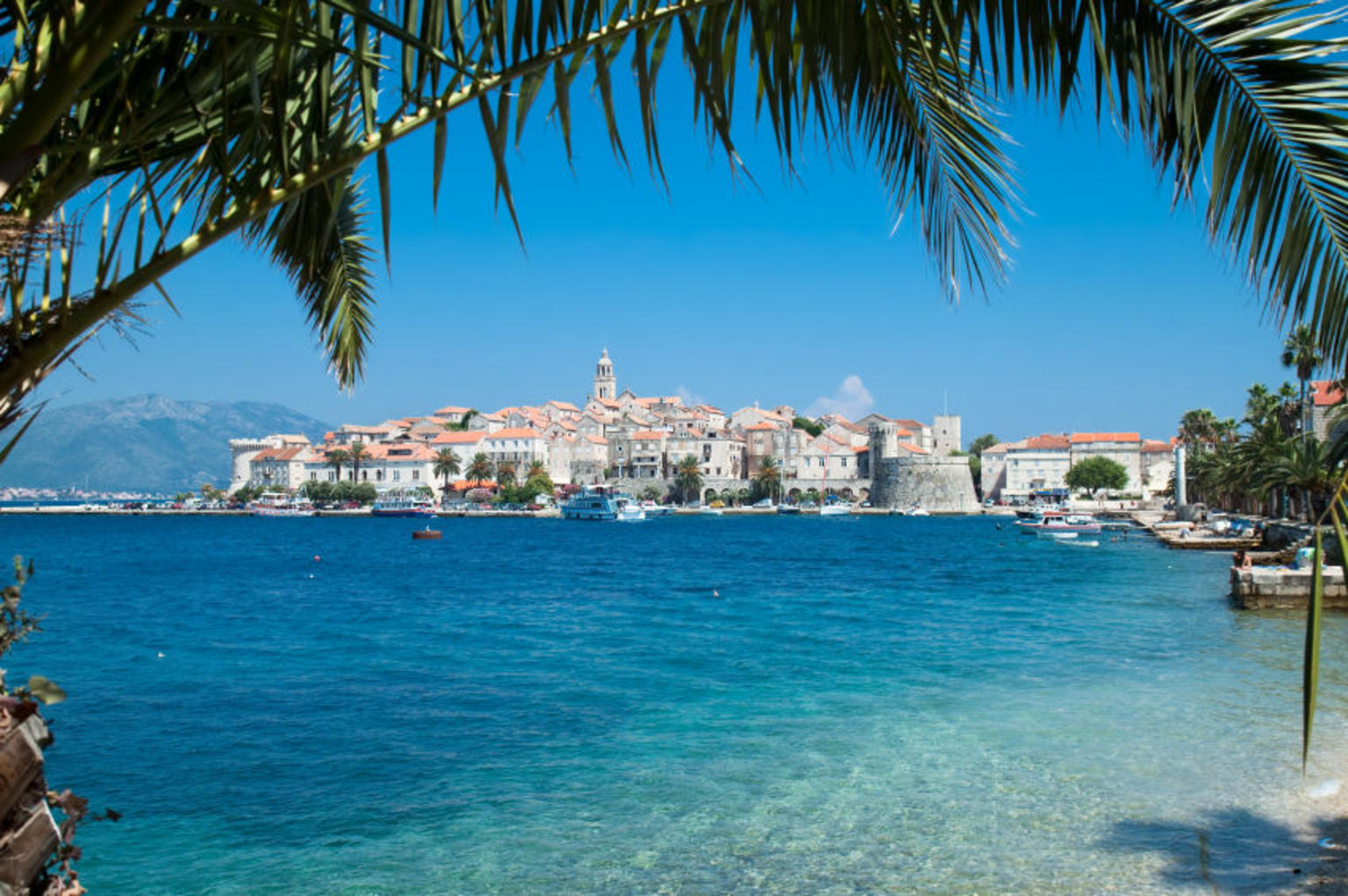 View over Korcula old city