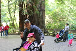 Photo of Randy with my cousin Minda This is Randy our bus driver and tour guide who got a wheelchair for my cousin Minda and took her inside Muir woods , Terri - July 2016