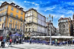 Photo of Ribeira district. Ribeira is a colourful and very lively district of Porto. Tourists and locals fill the many restaurants and shops in this area that faces out onto the river Duoro. , David Lally - June 2016