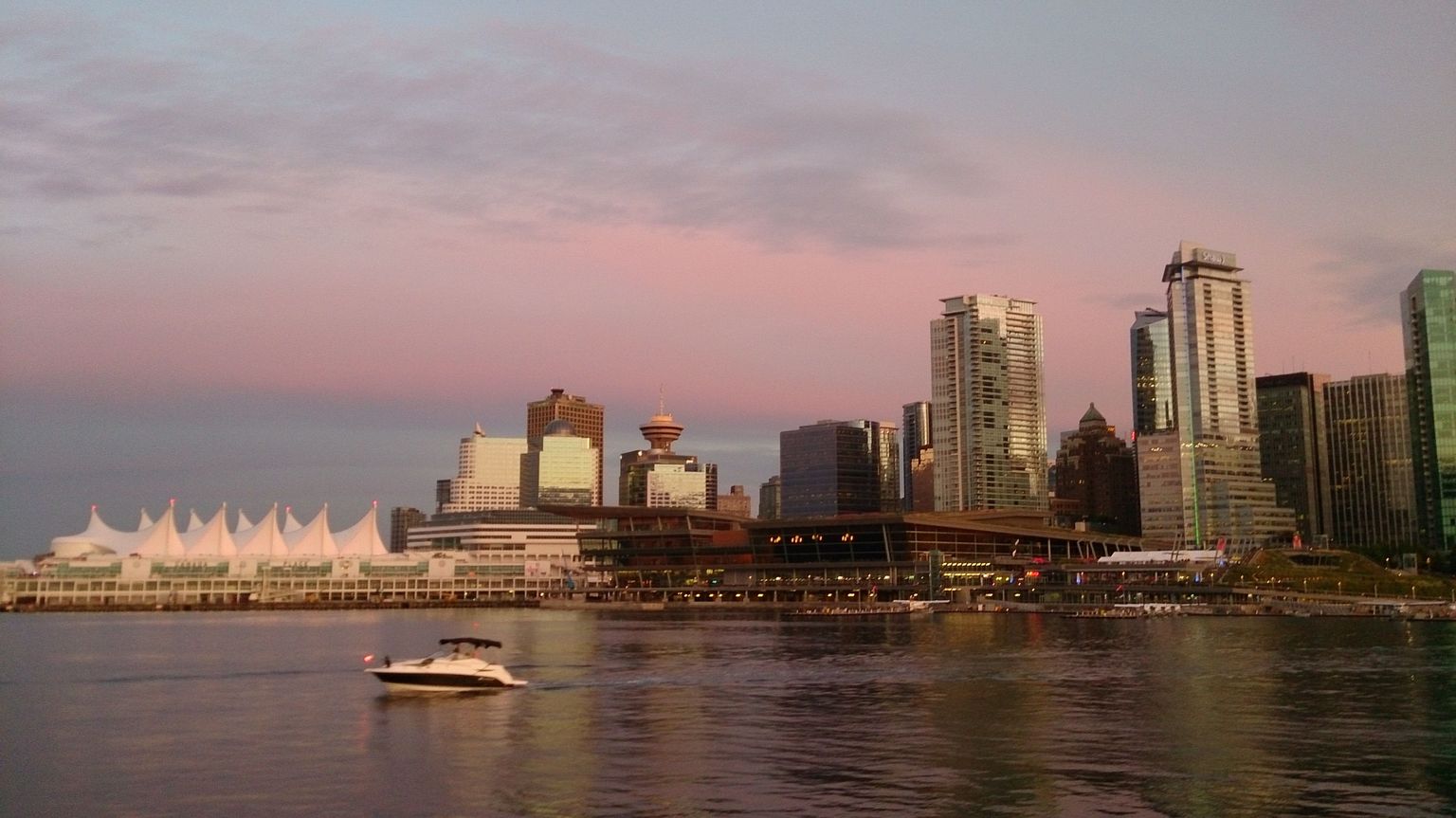 Vancouver harbour at sunset