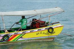 Photo of One of our tour boats Another thing you ONLY see in Thailand, these boats with big ol' V8 car engines. , RobC - December 2010