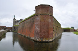 Photo of Walls and moat of Kronborg Castle through the gate and out first open view of the imposing walls and moat of Kronborg Castle mad famous in Shakespear's Hamlet. , Richard H - September 2015