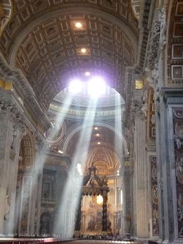 Photo of Inside St. Peter's The sun was beaming in at a great time when we were here. It added to the effect that this was a special place. - July 2009