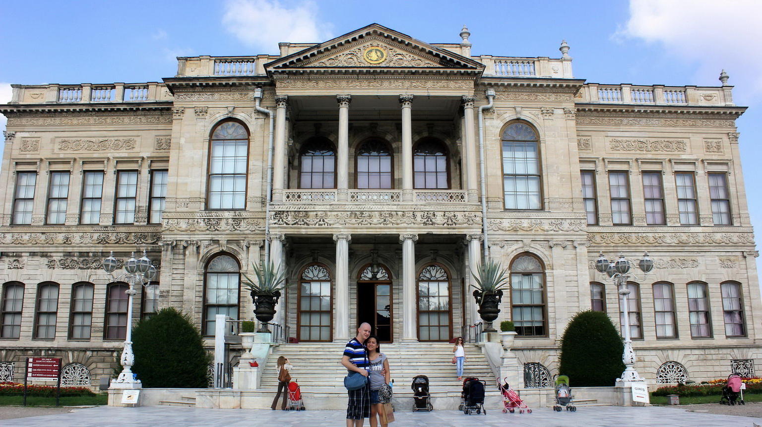 In front of Dolmabahce Palace