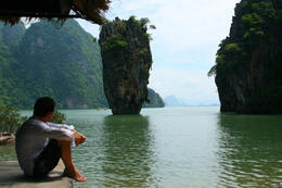 Photo of James Bond Island Being pensive, waiting for the rest of the tour to finish their craft shopping. What a place. , ROD C - September 2012