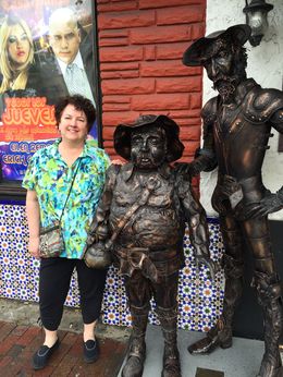 Photo of On Calle Ocho, in the heart of Little Havana Here's Julie posing with Don Quixote, just across the street from the famous Ball and Chain. , JEFF R - February 2015