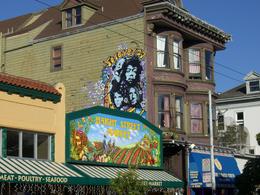 Photo of Haight St. Market and Jimi Hendrix painting in Haight-Ashbury Haight St. Market and Jimi Hendrix painting in Haight-Ashbury, skigirlsf - December 2011