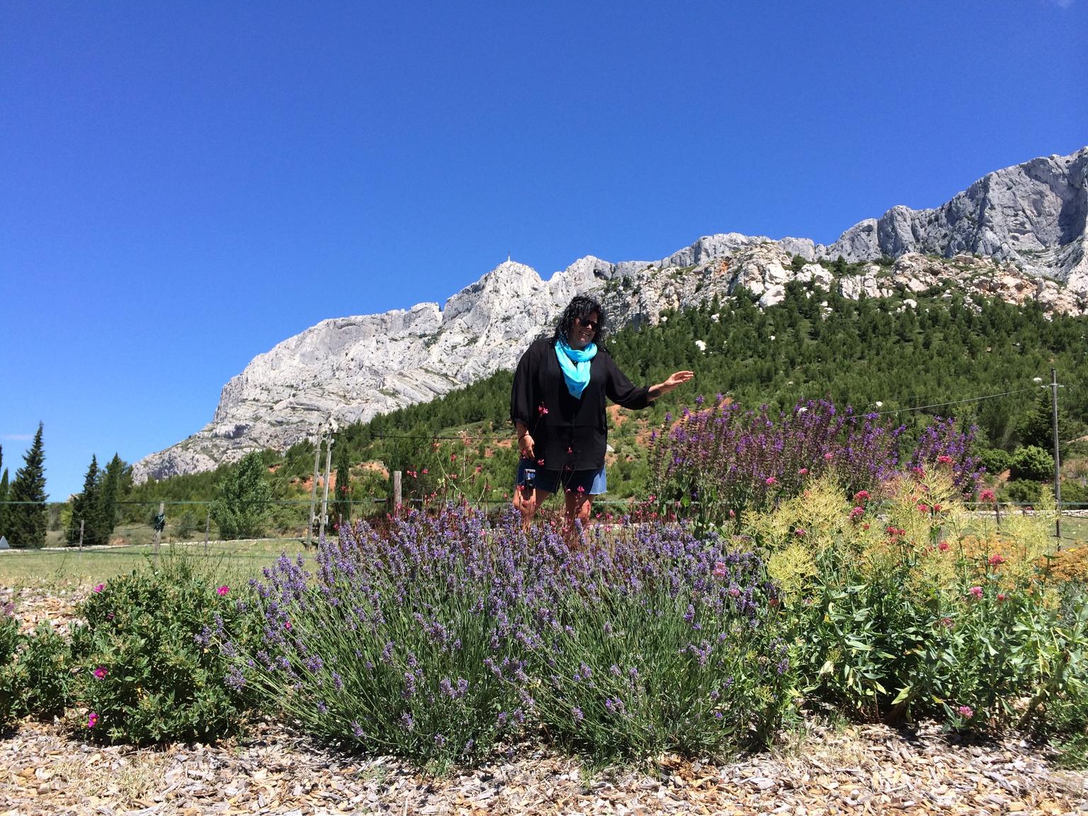 This is me with the Sainte Victoire mountains in the background