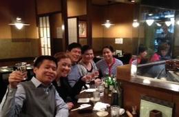 Photo of Kampai! Good yakitori pairings with Sake. Tell us who's in the photo, what you were doing etc. , Susan - December 2014