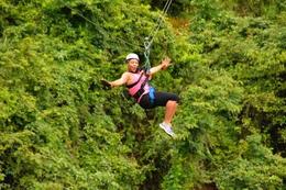 Photo of Zip Lining thru Rainforest This was about halfway through the course and instructors told us to let loose and have fun. , Nichele W - August 2016