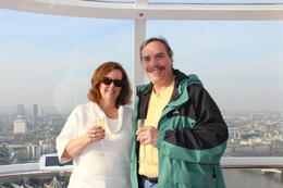 Photo of A Toast to London My husband and I on the London Eye, sipping champagne on our first day in London. , Shawn - March 2012