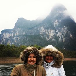 Photo of Li River cruise - standing on the top deck Early March - quite cold outside on upper decks so dress warm!! Beautiful Karst landscape. , Amy-Claire - March 2014