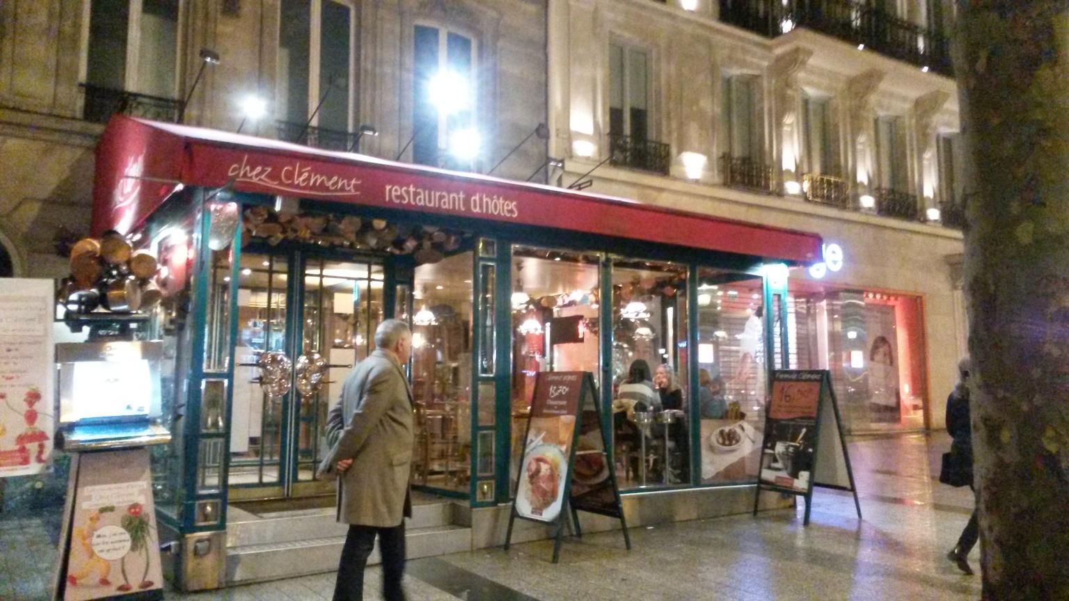 The restaurant on the Champs-Elysees