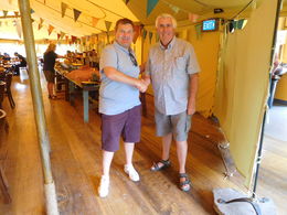 Photo of Jay and Don, two fellow Lions meet. Don flies 12,500 miles to meet a fellow Millwall supporter who lives in Perth, Australia while visiting Hobbiton - it must be the magic where is Gandolf?. , Don D - May 2016