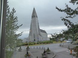 Photo of Hallgrimskirkja in Rehkjavik Looking down on the church from the cafe across the street , Robyn P - September 2015
