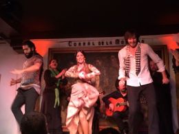 Photo of Flamenco show in Madrid at Corral de la Moreria All flamenco dancers performing together, SCV - February 2015