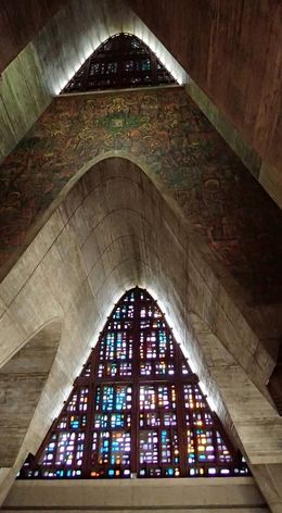 Photo of On our guided tour of the cathedral Lovely glass designs with the sun shining through inside the cathedral. , Allan - September 2015