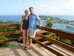 Photo of Scenic overlook in St. Lucia My boyfriend and I stopping for a photo op with our cruise ship in the background; our gracious driver Prince was an excellent photographer for us! , odells428 - August 2013