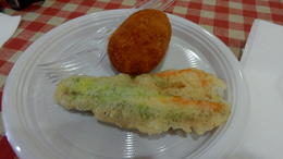 Photo of Rome Walking Food Tour - Appetizers In the Jewish Ghetto, we had suppli which is apparently not the same as arancini. We also had the best fiori di zucca. YUM! , Gina G - August 2016