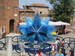 Photo of Blue Comet Magnificent piece of glass structure on display in Murano. , Jose - September 2016