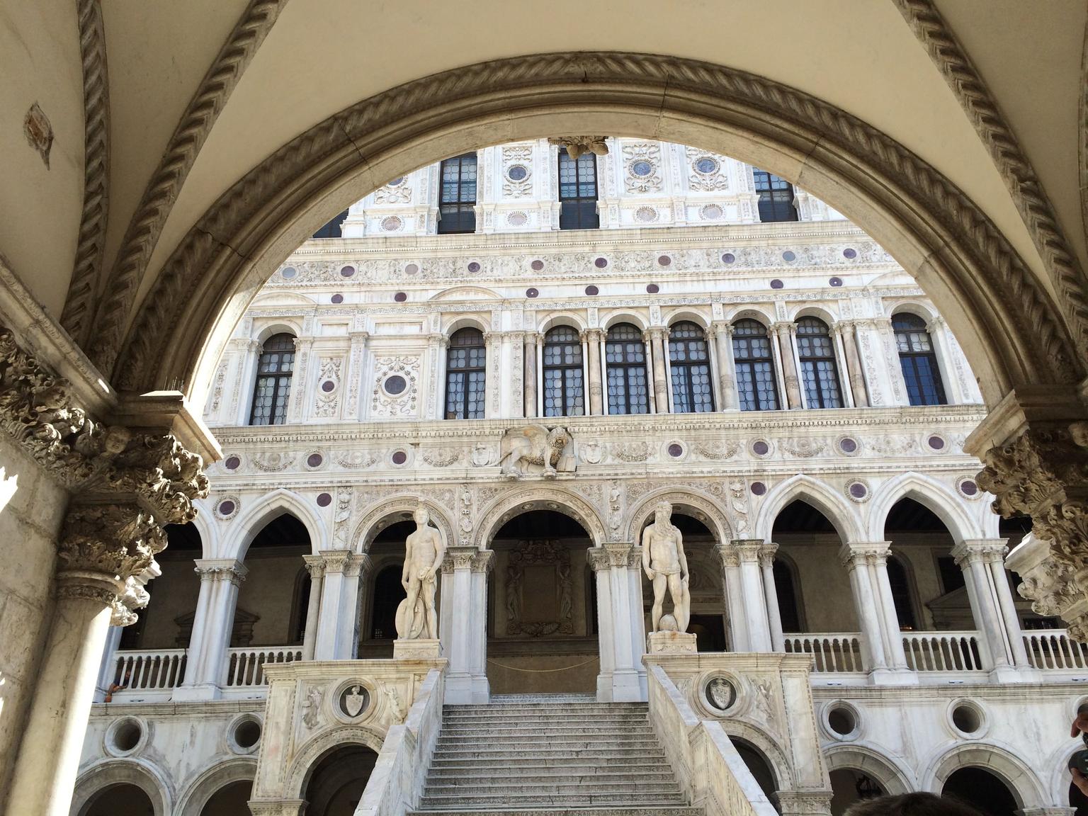 The beautiful and historic entrance to the Doge's Palace, Venice