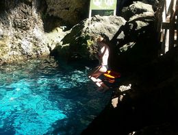 Photo of Hoya Azul swimming There are many places to jump and get great photo ops. This water is clear right down to the bottom! , Shauna - April 2016