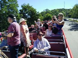 Photo of On the Bus This is my wife Neeru along with other tourists on top of the hop on hop off bus in Montreal. , Lavjit S - September 2016