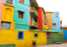 Photo of Picturesque Caminito Street in La Boca Caminito Street in La Boca, famous area of colorful houses of Buenos Aires, Argentina - January 2012