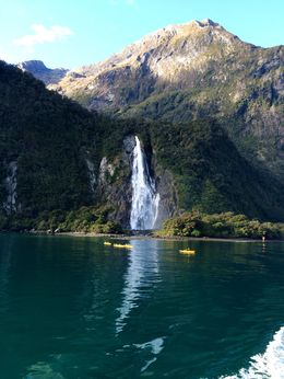 Photo of Beautiful waterfall! This was one of the many beautiful sights that greeted us on the Milford Sound cruise. , Shivi S - July 2016