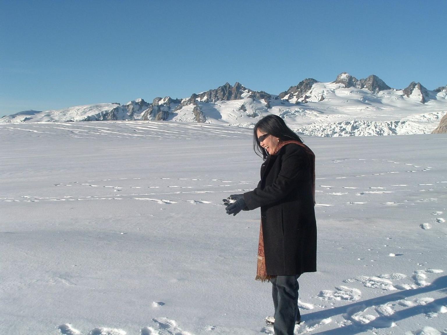 Fox Glacier Snow Landing