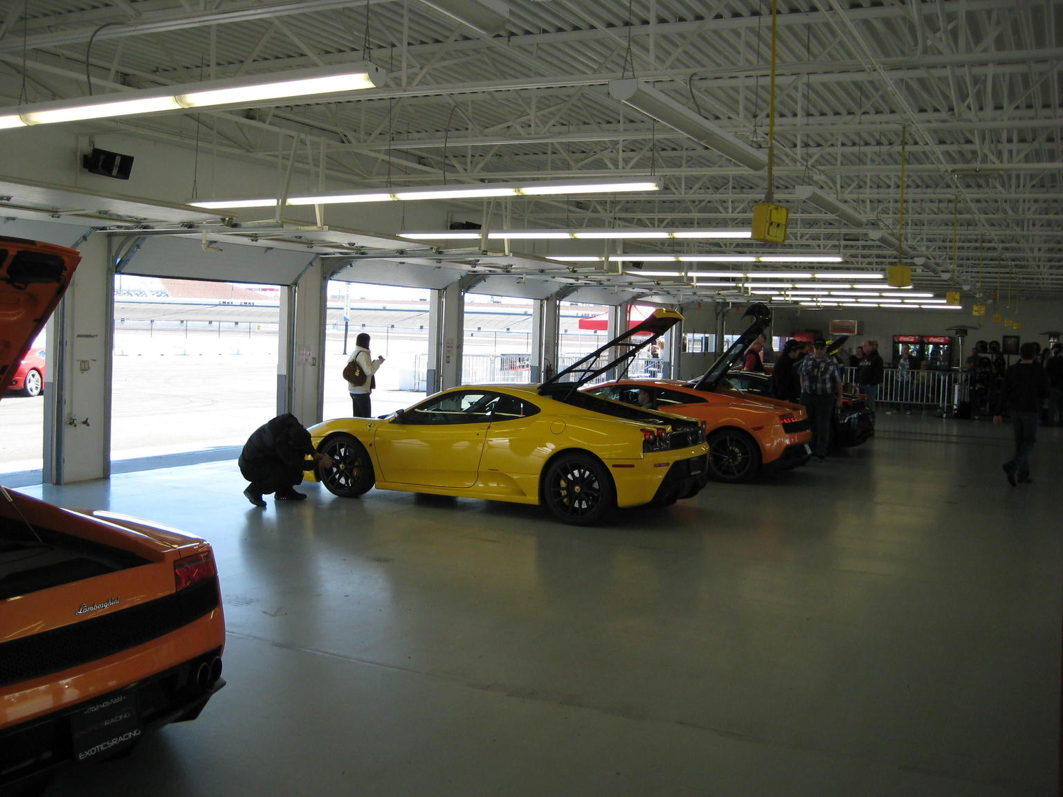 Checking out the cars