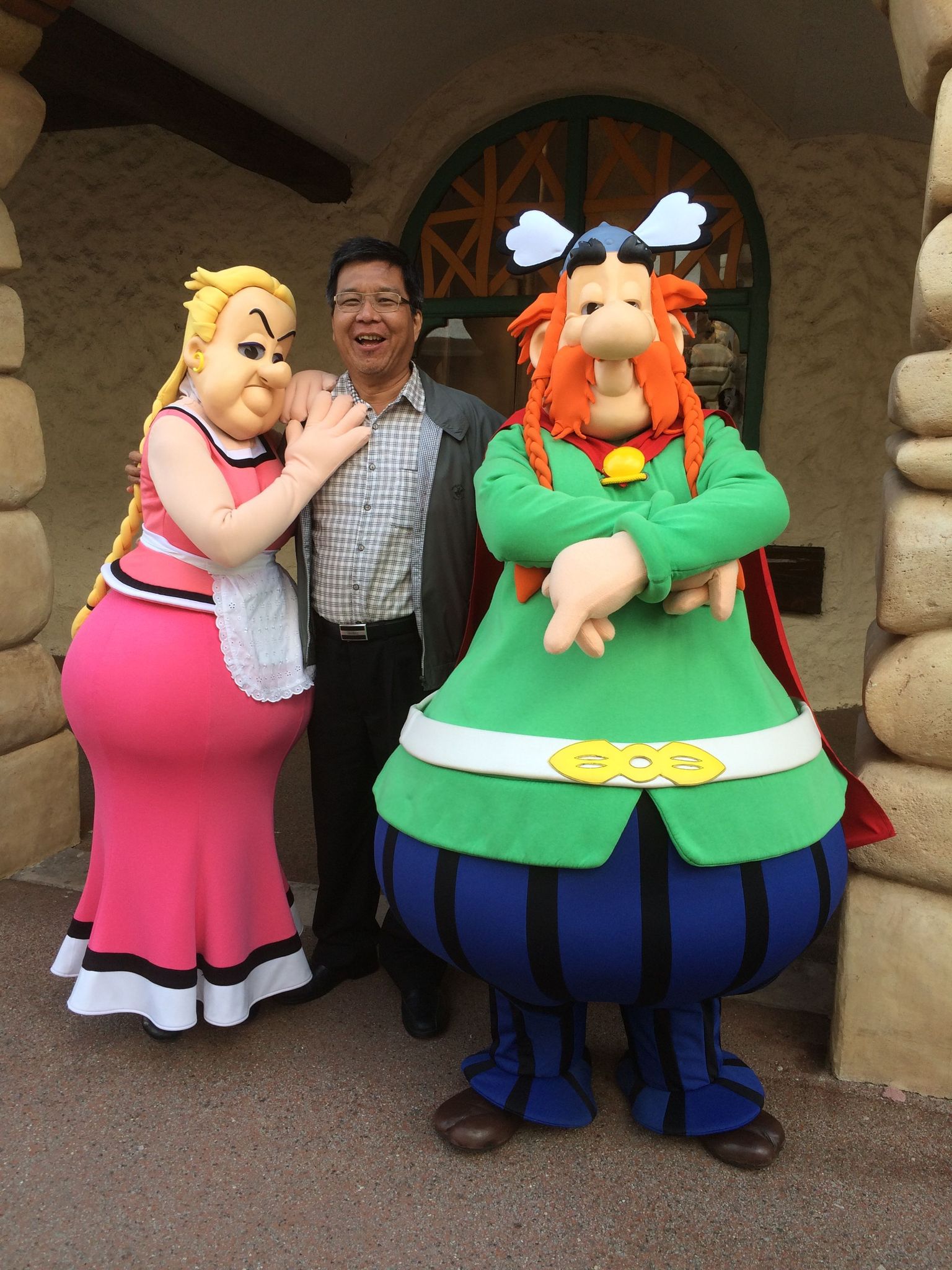 ENJOYING OURSELVES AT PARC ASTERIX, PARIS FRANCE ON 20 JUNE 2015