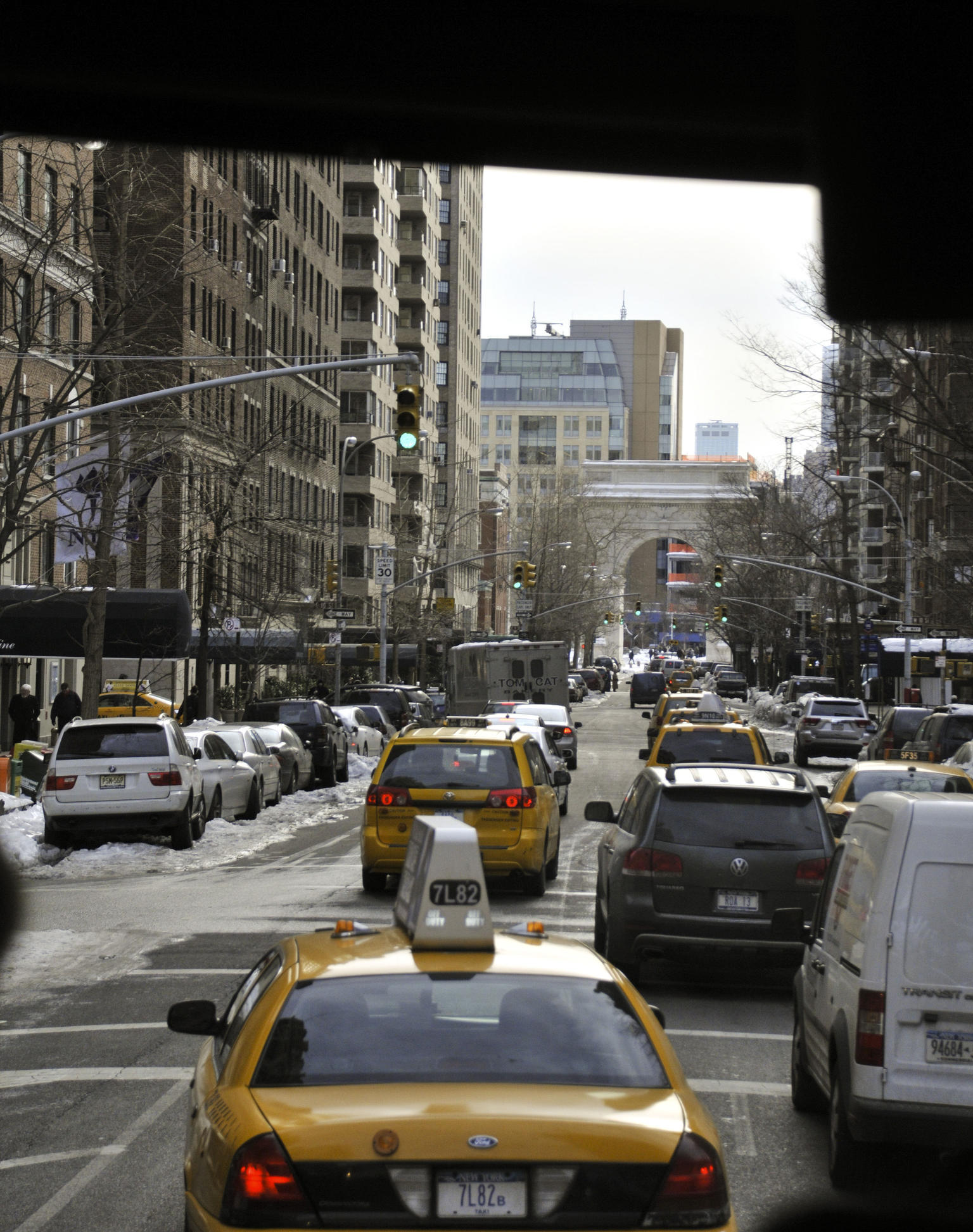 Tour Bus on its way to NYU