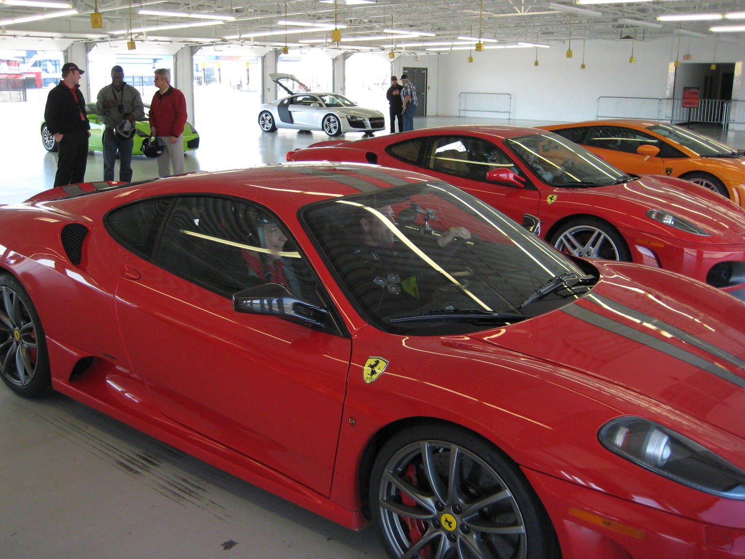 All lined up, ready to drive