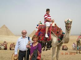 Photo of Redy to ride a camel We and our son near the pyramids during a short holiday in Egypt., Milan A - April 2010