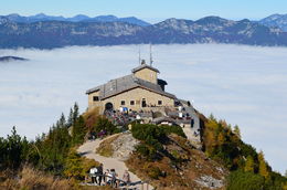 Photo of Looking down at Eagles Nest This is the building that Hitler built and never stayed a night in. He did hold some meetings with important dignitaries there. The walls are the same according to our guide along with the ... , Shjohn76 - October 2015