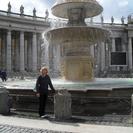 Leaving the Vatican, Dori stood by the fountain - Photo by: Daniel C, USA