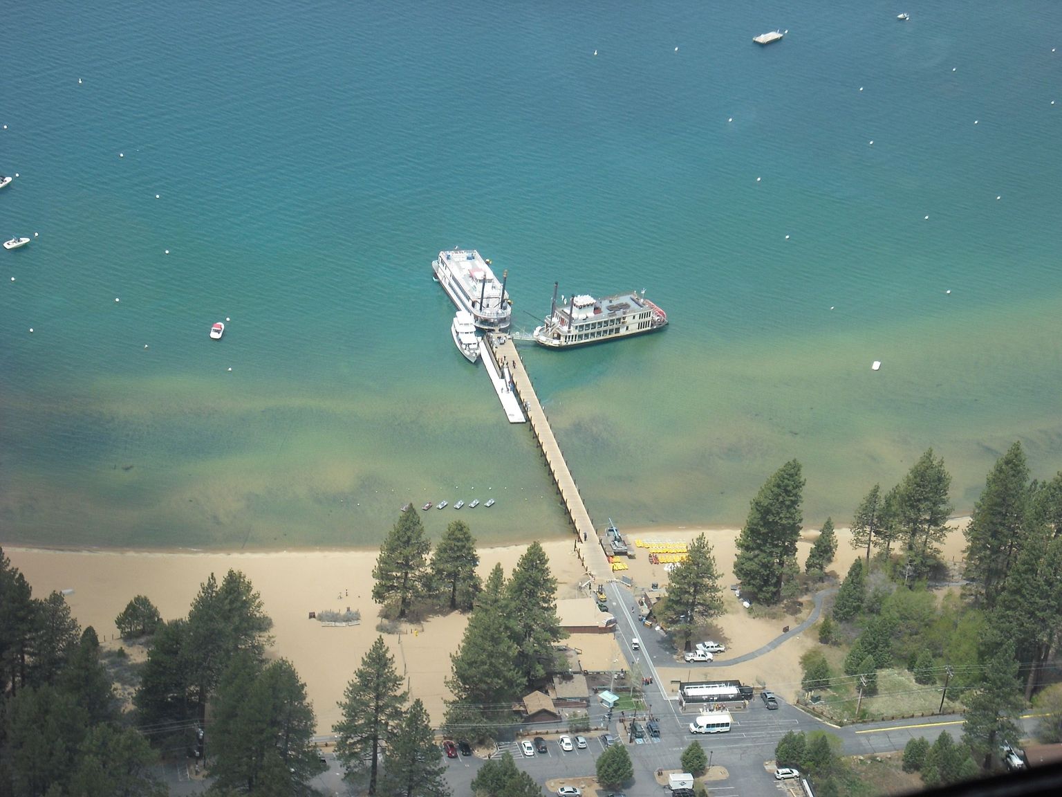 Tahoe Queen from the air