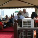 On the boat crossing the Creek to the spice souk.