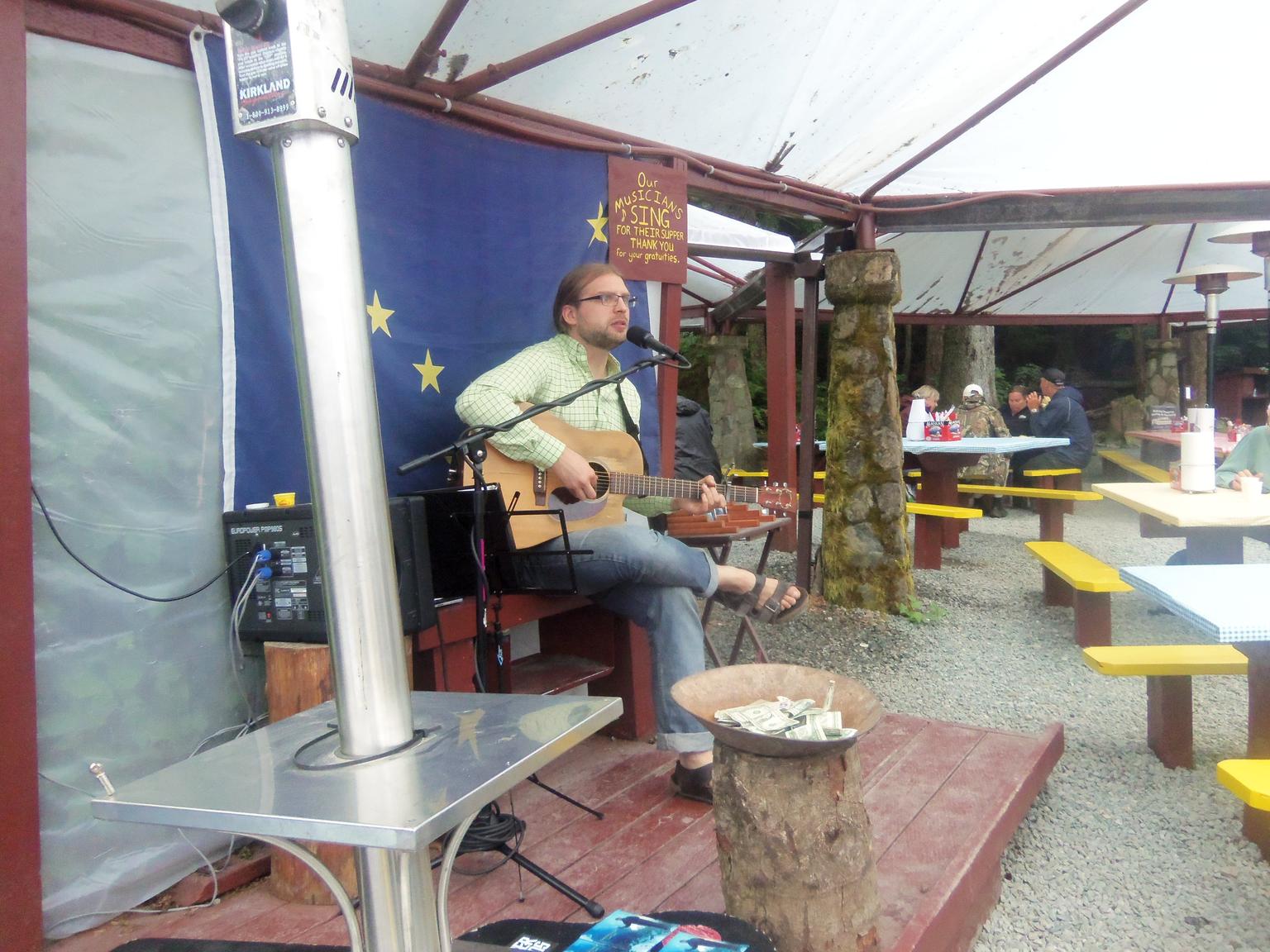 Entertainment at salmon bake