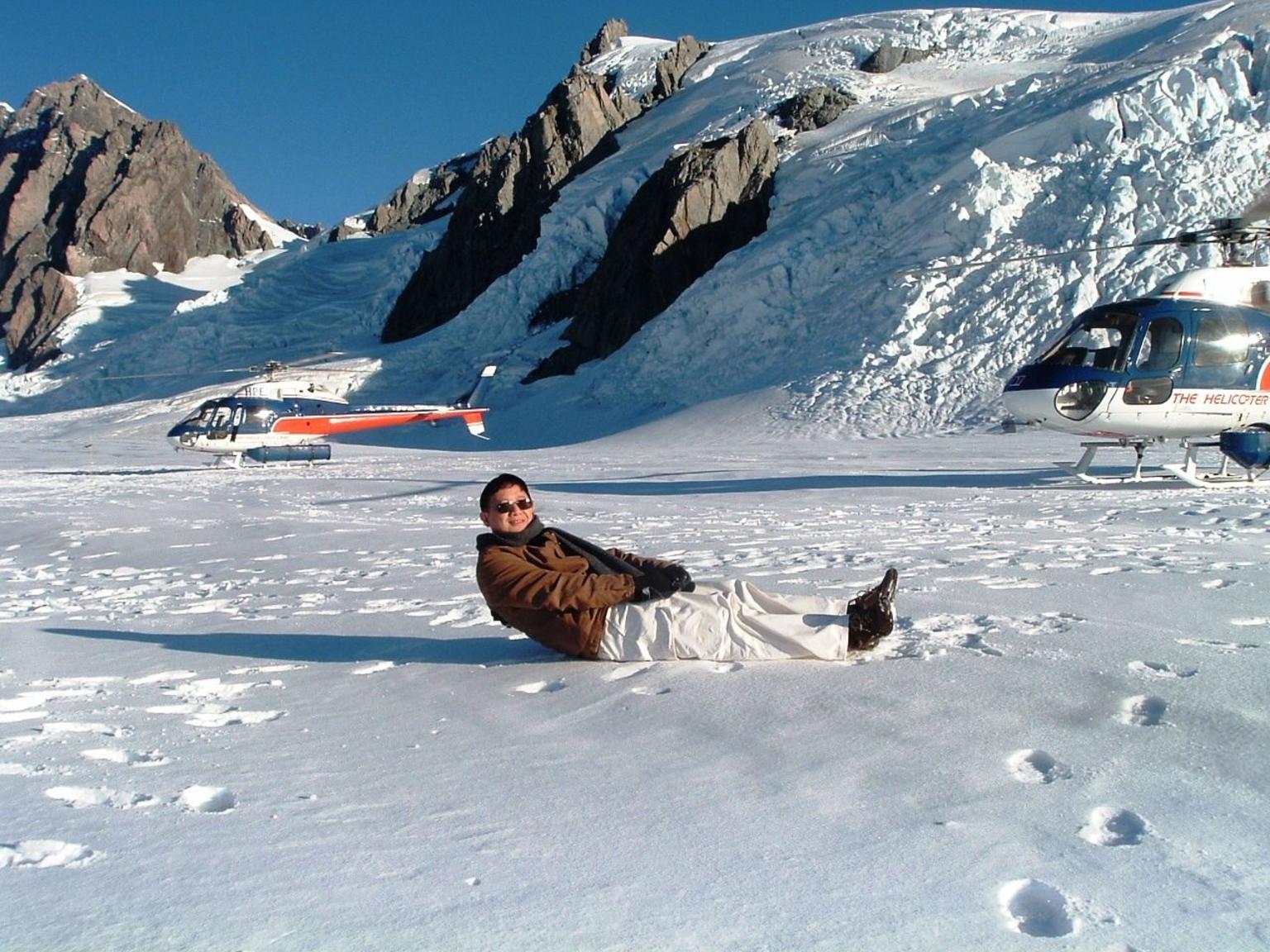 Fox Glacier Snow Landing
