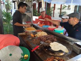 Photo of One of the stops on the tour One of the stops on the tour for a local food sample. , Crabby Joe - December 2015